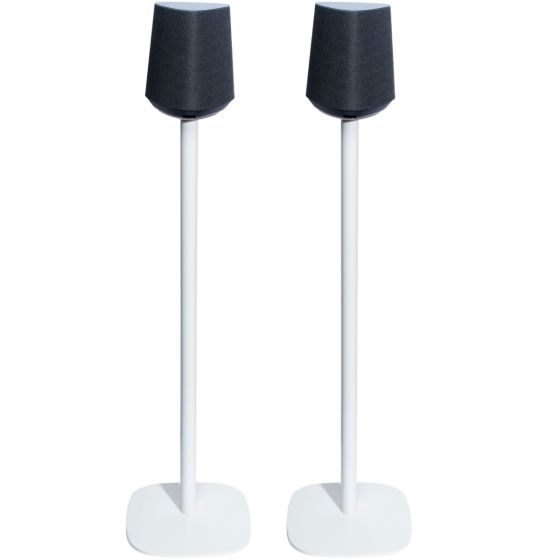 Set of two Vebos floor stands with Loewe Klang MR1 black set white set