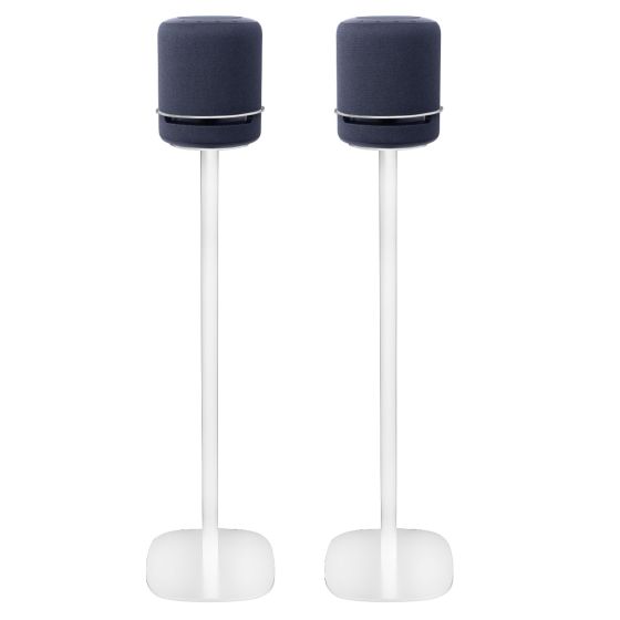 Set of two Vebos floor stands with Amazon Echo Studio white set