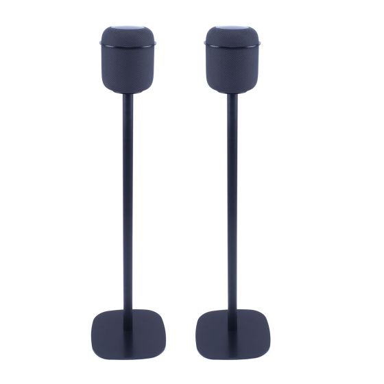 Set of two Vebos floor stands with Apple HomePod black set