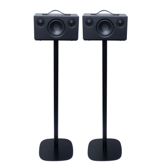 Set of two Vebos floor stands with Audio Pro Addon C5 black set