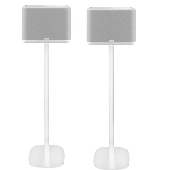 Set of two Vebos floor stands with Denon Home 250 white set