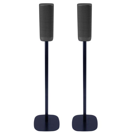 Set of two black Vebos floor stands with Harman Kardon Citation Surround
