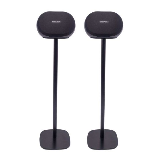 Black Vebos floor stand with Harman Kardon Omni 20
