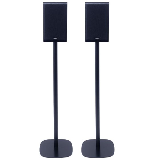 Set of two black Vebos floor stands with Lonpoo LP 42