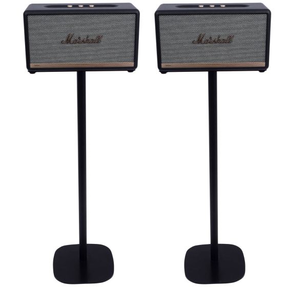 Set of two black Vebos floor stands with Marshall Stanmore