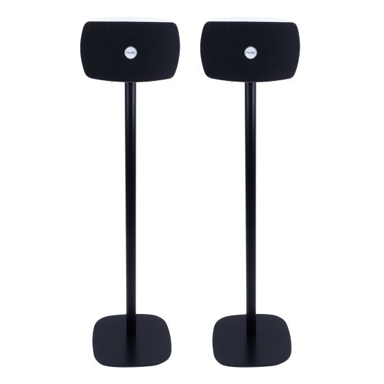 Set of two black Vebos floor stands with Pure Jongo TX2