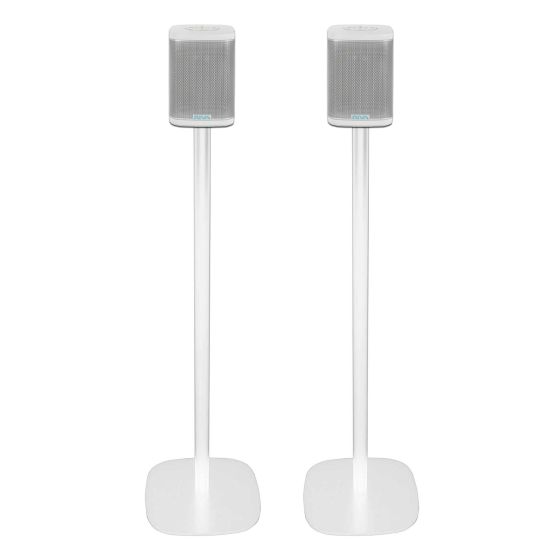 Set of two white Vebos floor stands with Riva Concert