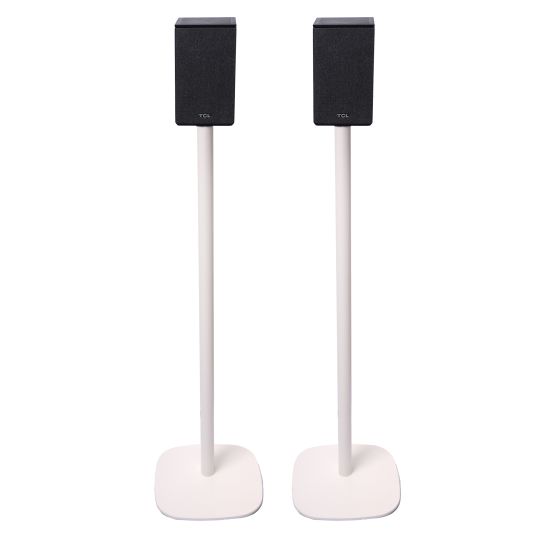 White Vebos speaker stand TCL Q85H