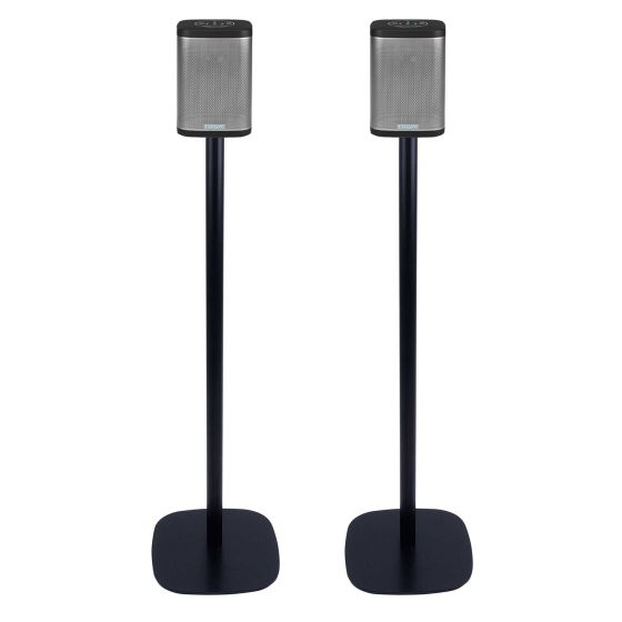 Set of two black Vebos floor stands with Riva Concert