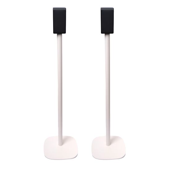 Set of two white Vebos floor stands with Ultimea