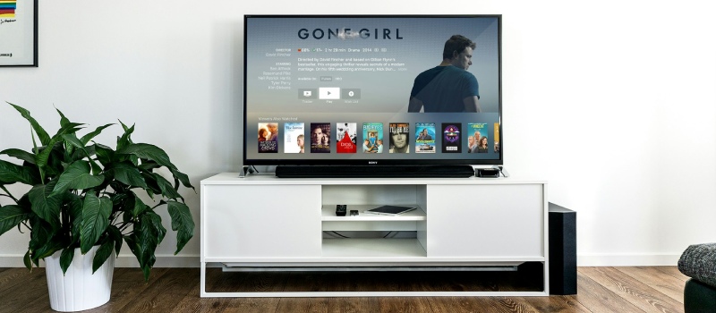 And that's why you want a soundbar Television on a TV stand including soundbar.